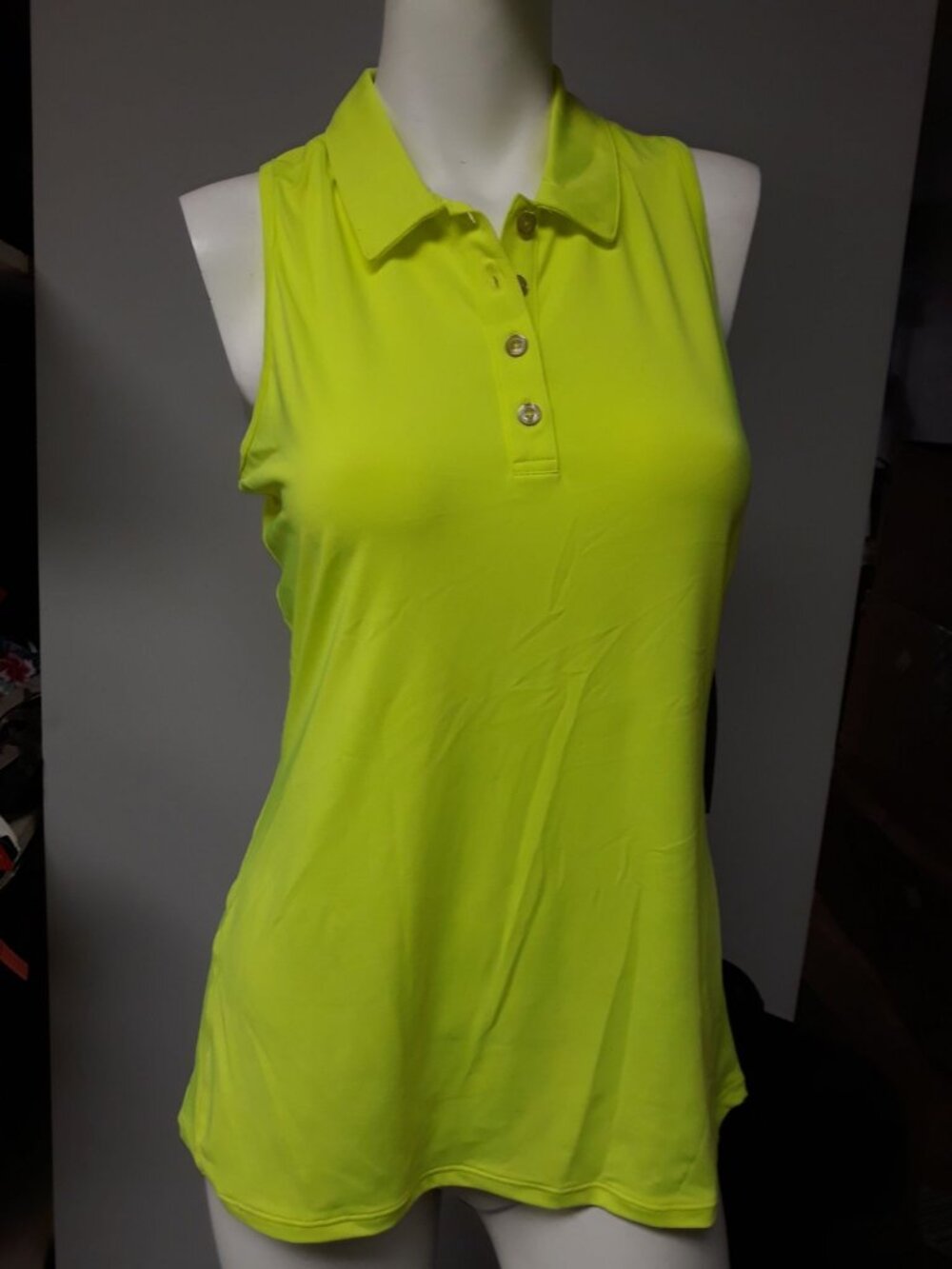 Taylor Jordan Women's Golf Tank Top Shirt Yellow Size M NEW WITH TAGS!